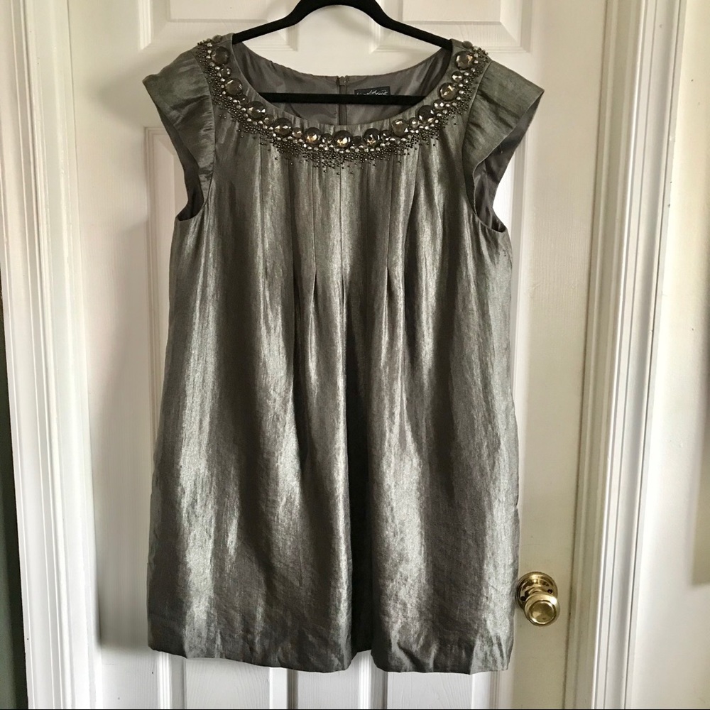 Gray signature next gray jewel neck 18 mini dress